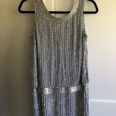 Beautiful Beaded Mini Dress! Perfect For A Party Or Night Out. Worn Only Once- Hardly Any Wear. Beaded Mini Dress, Adrianna Papell Dresses, Adrianna Papell, Silver Beads, Night Out, Colorful Dresses, Mini Dress, Womens Dresses, Silver