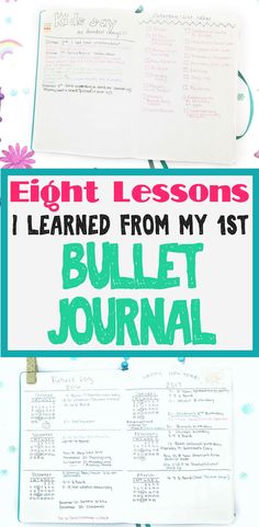 Lessons from my first bullet journal- learn the eight important things you should know if you want to know how to start your first bullet journal. These techniques will save you time and energy and help you get a better understanding of what to expect in your new bullet journal. Bujo Journaling, How To Doodle, Binder Ideas, Journal Tips, Journal Bullet, Calendar Ideas