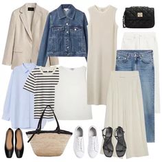 Late Spring Outfits, Holiday Outfits 2023, Mode Ab 50, 70 Outfits, Capsule Wardrobe Women, Summer Holiday Outfits, Fashion Capsule Wardrobe, Beige Outfit