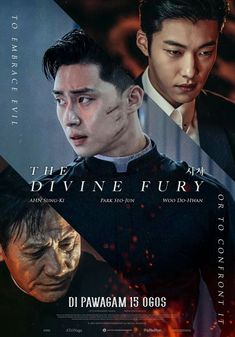 the divine fury movie poster with two men