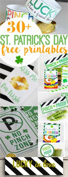 st patrick's day free printables for kids to use on the table