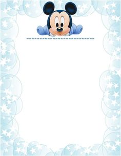 a mickey mouse frame with stars around it