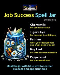 🌟Ever wondered about the magick of the universe and how it could help you land your dream job? Dive into the enchanting world of Wicca and unlock the power of spell jars!  Spell jars are a potent Wiccan tradition, and today we're highlighting a special one: a job success spell jar. 🔮 Dream Job Spell Jar, Success Jar Spell, Get A Job Spell Jar, Job Success Spell, Job Interview Success Spell, Career Spell Jar, Job Interview Spell, New Job Spell Jar, Love Spell Jar Ingredients