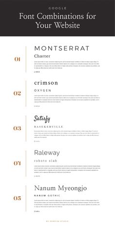 font combinations for your website that are easy to use, and can be used in many ways