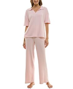 in stock Pink V-neck Sets For Pajama Party, Matching Set Loungewear With Short Sleeves, Short Sleeve Matching Sets For Loungewear, Short Sleeve Matching Loungewear Sets, Matching Short Sleeve Loungewear Sets, Pink V-neck Pajama Party Set, Pink Daywear Set With Long Pants, Pink Short Sleeve Sets For Lounging, Short Sleeve Matching Set Tops For Daywear