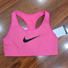 Nwt Nike Dri-Fit High Support Sports Bra. It Has Molded Cups (No Padding), And Mesh Panel At The Back. Nike Pink Sports Bra For Light Sports, Fitted Sports Bra Sportswear, Selling Stuff, Kitty Accessories, Nike High, Hello Kitty Accessories, Gray Sports Bra, Organization Decor, White Sports Bra