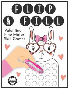 valentine fine motor skill game for kids to play on the go - kawaia