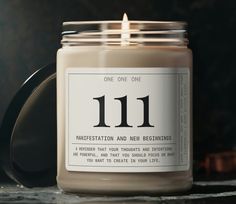 a candle with the number 11 on it