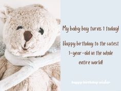 My baby boy turns 1 today! Happy birthday to the cutest 1-year-old in the whole entire world! (...) https://www.happybirthdaywisher.com/my-cute-baby-boy-turns-1-today/ Nephew First Birthday Quotes, Caption For Nephew Pic, Happy First Birthday My Son, Birthday Wishes For 2 Year Baby Boy, Baby Birthday Wishes, First Birthday Quotes, 1st Birthday Quotes, Happy Birthday 1 Year, Happy Birthday Paragraph