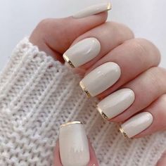 Growing up as a nail biter, my nails always looked terrible. It was not until late 2014 to early 2015 when I finally stopped biting and taking care of them, but at that time I Nail Style, Nails 2024, Orange Nails, Bridal Nails, Elegant Nails, Classy Nails, Fancy Nails