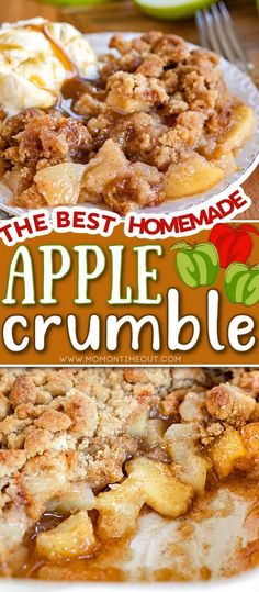 the best homemade apple crumbles recipe is made with apples and cinnamon