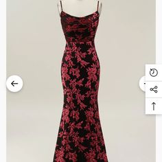 Brand New! Ordered For An Event Arrived Too Late! Flattering And Comfortable Dress With A Slight Stretch To It. Size 8. Never Worn. Black And Red Dress Formal, Red Dress Formal, Black And Red Dress, Jazz Dress, Viking Wedding, Prom 2024, Prom Ideas, Black Dress Formal, Black Velvet Dress