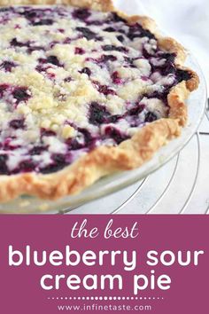 the best blueberry sour cream pie recipe