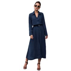 Navy Blue Button Down Split Maxi Shirt Dress Plus Size Streetwear, Shirt Dress Women, Girls Boutique Clothing, Maxi Shirts, 1st Birthday Outfits, Maxi Shirt Dress, Newborn Dresses, Dress Shirts For Women, Tracksuit Women