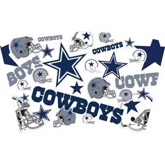 cowboys and cowboys football helmet decals