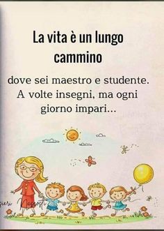 an open book with children in it and the words la vita e un lungo camino