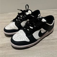 Nike Dunk Low(Pandas) Size: 6.5 I Used Them Once, They Were Too Small For Me Mi Size 7 Nike Dunk Low, Dunk Low, Shoes Nike, Nike Dunk, Nike Black, Nike Dunks, Black Nikes, Womens Shoes Sneakers, Nike Shoes