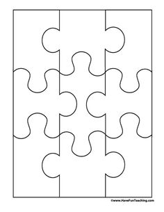 a puzzle piece with four missing pieces