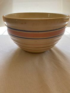 a bowl sitting on top of a table