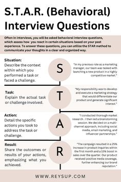 the st a r behavior interview questions