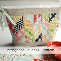 the hemingbone pouch kit is ready to be sewn