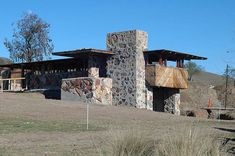 the building is made out of rocks and stone