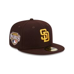 New Era 59/50 Patch E1 San Diego Padres Fitted (60309779) Padres Logo, Jackie Robinson Day, Nationals Baseball, Jackie Robinson, All Nfl Teams, San Diego Padres, Oakland Athletics, New Era 59fifty, Fitted Caps