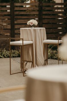 This image is during a wedding cocktail hour. Featuring a cocktail table with blush and white florals in a 4x4 glass cylinder vessel. The linens on the cocktail tables are a champagne metallic twist. Wedding Cocktail Table Decor, Cocktail Hour Tables, Wedding Canapes, Top Table Flowers, White Cocktail Tables, Wedding Cocktail Hour