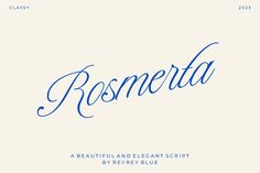 the font used for this type of handwritten script is called rosmeta,