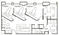 the floor plan for an office