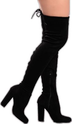 Wedges Sneakers, Fashion Nova Shoes, 4 Inch Heels, Thigh High Boots, Thigh High, Shoes For Women, Stacked Heel, Thigh Highs, High Boots