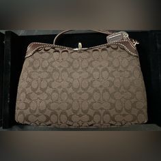 New Without Tags! Still Has Stuffing Inside. Elegant Coach Clutch For Everyday Use, Elegant Brown Clutch With Snap Closure, Formal Brown Coach Clutch, Elegant Brown Bag With Signature Hardware, Chic Brown Coach Clutch, Brown Coach, Coach Wristlet, Wristlets, Coach Bags