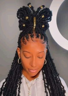 Butterfly Hairstyle, Dreads Styles For Women, Beautiful Dreadlocks, Butterfly Locs, Short Locs Hairstyles, Loc Hairstyles, Faux Locs Hairstyles