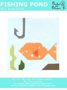 an image of a fish pond quilt block pattern