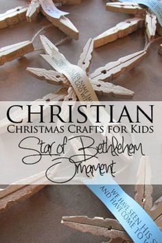 the christmas crafts for kids star of bethlehem movement are made out of cardboard and ribbon