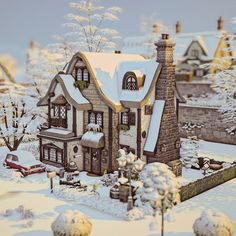 Sul Sul Lovelies! ❄Cozy Henford Home❄ A cozy house in the village of Henford on Bagley. Snowed in and dreamy, it offers space for a small family. The house is only built with the BaseGame and the Cottage Living Pack, it is fully furnished and you can let your Sims move in immediately. #thesims4builds #thesims4homes #showusyourbuilds #sccregram #somesimlishbuild #simstagram #thesims #sims #thesims4 #ts #ts4 #thesims4house #simsbuild #thesims4home #simshouse #games #PS4 #sims4nocc #insta... Sims 4 Winter Build, Snowy Escape Sims 4, Henford On Bagley House Sims 4, Sims 4 Winter House, Sims 4 Christmas House, Henford On Bagley, Sims4 Build, Winter Bloxburg House, Sims 4 Builds