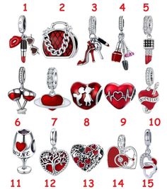 925 Sterling Silver Red Color Lipstick Handbag High Heels Charms Wine Love Heart Charms fit Pandora Charms Bracelet ,Fits Bracelet European Item Type: Beads Certificate Number: 925 Sterling Silver Charms Main Stone: Zircon Model Number: EFC346 925 Sterling Silver Red Color Lipstick Hand Fine Jewelry Certificate Type: GDTC Item Shape: Heart Shape Item Weight: 3 Fine or Fashion: Fine Item Height: 1.8*0.9cm Metals Type: Silver Occasion: Wedding,Anniversary,Engagement,Gift,Party,Daily Wear Season: S Pandora Bracelet Red Charms, Pandora Charms Spiderman, Pandora Spiderman Bracelet, Red Pandora Charms, Red Pandora Bracelet, Pandora Charm, Pandora Charms Red, Pandora Red, Pandora Bracelet Charms Ideas