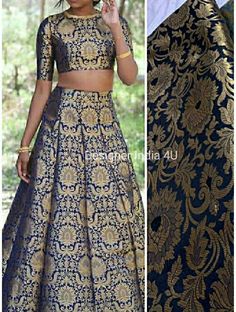 This is a made to order Lehenga Choli dupatta.  I make it exclusively for my customers by using designer fabrics. I will only make it after you confirm your required size details. Handling time: Don't worry, just tell me, I will process it accordingly and deliver on or before a delivery date you mention. Size: This is custom made as per your size. Can be made for kids as well as plus sizes too. Post your order I will send you a measuremnts reference sheet using which you can provide details requ Gold Brocade Sets With Unstitched Blouse, Fitted Art Silk Dresses With Motifs, Fitted Anarkali Set With Motifs For Festivals, Fitted Bollywood Sharara With Motifs, Fitted Bollywood Dresses With Motifs, Fitted Dresses With Motifs For Diwali, Fitted Dress With Motifs For Festivals, Designer Gold Sets With Motifs, Fitted Art Silk Anarkali Set With Motifs