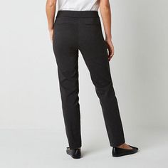 Made from a smooth stretch-woven fabric, these Liz Claiborne women's tall Lisa pull-on pants are a versatile base to style with everything from a t-shirt to a button-down and blazer. This straight-leg style is cut for a mid-rise with a smooth elastic waistband to help with tummy control, plus multiple pockets.Front Style: Flat FrontFeatures: Stretch FabricClosure Type: Elastic Back, Pull On, Full ElasticConcerns: Tummy SolutionsFit: Straight FitPockets: 2 Front Slip Pockets, 2 Back Slip PocketsR Tall Pants, Petite Pants, Straight Trousers, Pull On Pants, Liz Claiborne, Woven Fabric, Stretch Fabric, Mid Rise, Straight Leg