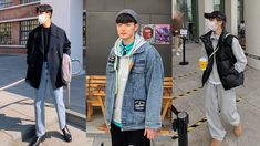 korean brunch outfit men 90s Fashion Men Outfits, Sweater Jacket Outfits, Trendy Street Style Outfits, Korean Street Fashion Men, Sweater Outfits Men, 90s Fashion Men, Korean Fashion Winter, Pants Outfit Men, Men Street Fashion