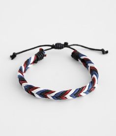 "BKE Braided Bracelet - Blue/Red/White , Men's Redwhiteblue Slider bracelet Measures up to 4" in diameter. Apparel & Accessories" Blue Adjustable Bracelets For 4th Of July, Casual Red Leather Bracelet As Gift, Casual Blue Bracelets For 4th Of July, Casual Multicolor Bracelets For 4th Of July, Slider Bracelet, Braided Bracelet, Bracelet Blue, Bracelet For Men, Braided Bracelets