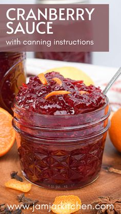 Homemade cranberry sauce jam Fresh Cranberry Sauce, Easy Cranberry Sauce, Pinterest Christmas, Cranberry Relish