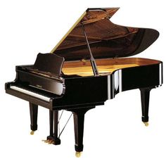 a grand piano is shown on a white background