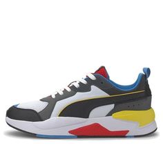 Puma X-Ray 'Black Red Yellow' 372602-03 (SNKR/Retro/Casual/Unisex/Wear-resistant) Urban Puma Sneakers For Sports, Modern Color Block Sneakers For Sports, Sporty Red Color Block Sneakers, Red Color Block Sporty Sneakers, Sporty Black Color Block Sneakers, Black Color Block Sporty Sneakers, Red Puma Sneakers For Sports, Puma X Ray, Puma X