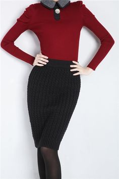 Brand: Prima Cable Knit Skirt, Skirts Knee Length, Unique Skirts, Knee Length Skirts, Knitting Wool, Wool Skirts, Knee Length Skirt, Knit Skirt, Winter Casual