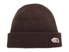 The North Face Salty Dog Beanie - Beanies : Deep Brown Heather : The North Face keeps you cozy on the boardwalk with the Salty Dog Beanie. Rib-knit beanie in a classic fit. Sewn logo badge at cuff. Rib-knit cuff. 100% acrylic. Hand wash, dry flat. Imported. Measurements: Circumference: 19 in Brim: 2 1 2 in Product measurements were taken using size One Size - Deep Fit. Please note that measurements may vary by size. The North Face Winter Beanie Hat, The North Face Winter Beanie, Fall Casual Beanie With Logo Patch, Casual Fall Beanie With Logo Patch, The North Face Casual Winter Hats, Dog Beanie, Salty Dog, Logo Badge, Deep Brown