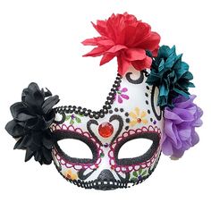 Look After Me:Washable; Gender:Women's,Men's; What's in the box:Mask; Types:Sugar Skull,Mask; Style:Viva Mexico,Cosplay; Occasion:Day of the Dead,Mexico Independence Day; Age Group:Adults'; Characters:Mexican; Pattern:Flower / Floral; Listing Date:08/11/2022; Production mode:External procurement; products source:buyer Mexican Makeup, Day Of The Dead Mask, Den Mrtvých, Mascaras Halloween, Ball Mask, Halloween Flowers, Mask Masquerade, Masquerade Costumes, Half Face Mask