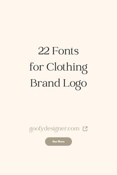 the front cover of 22 font styles for clothing brand logos