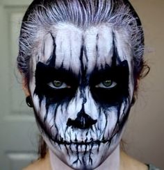 Demon Halloween Makeup, Halloween Zombie Makeup, Halloween Skeleton Makeup, Halloween Hombre, Makeup Zombie, Halloween Makeup Look, Halloweenský Makeup, Halloween Make-up Looks, Tutorial Eyeliner