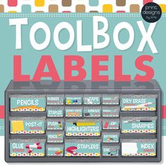 the cover of toolbox labels